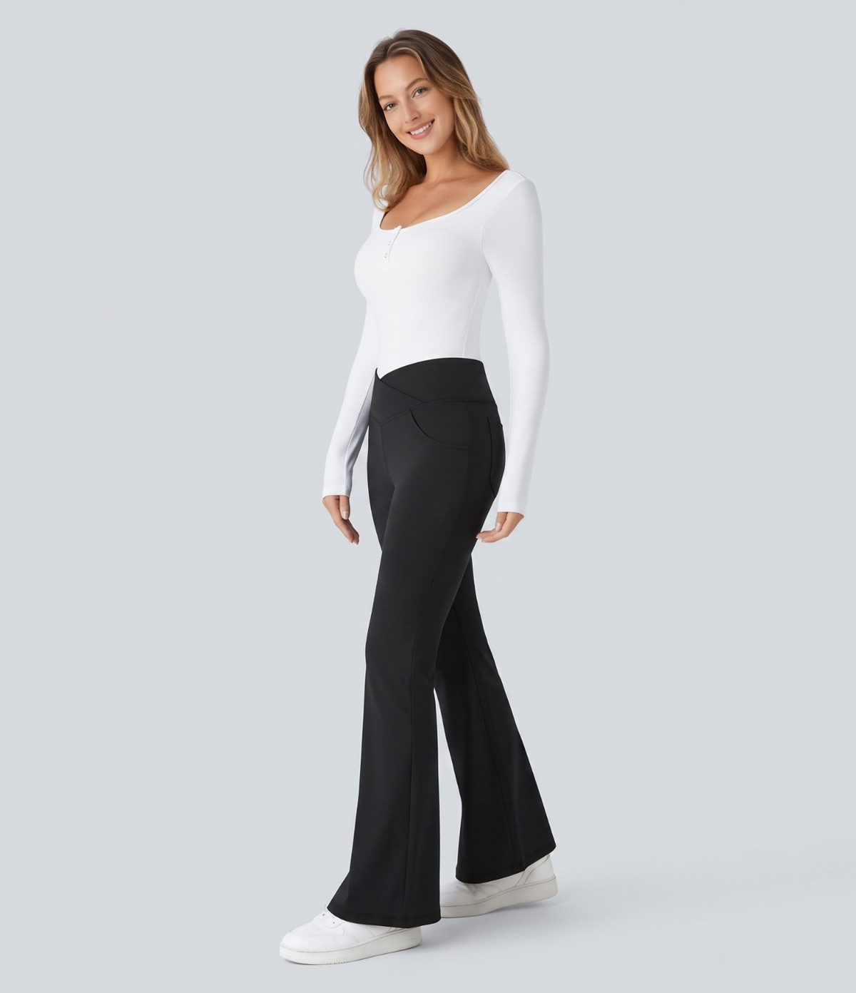 Noodlab Flex™ Yüksek Bel İspanyol Paça Jean