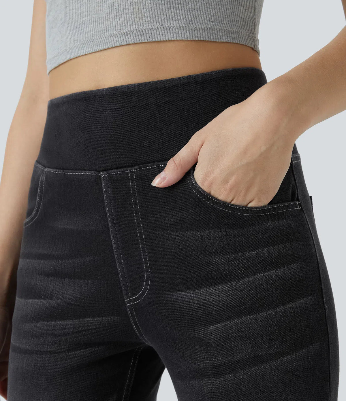 NoodLAB Flex™ Yüksek Bel Düz Paça Jean