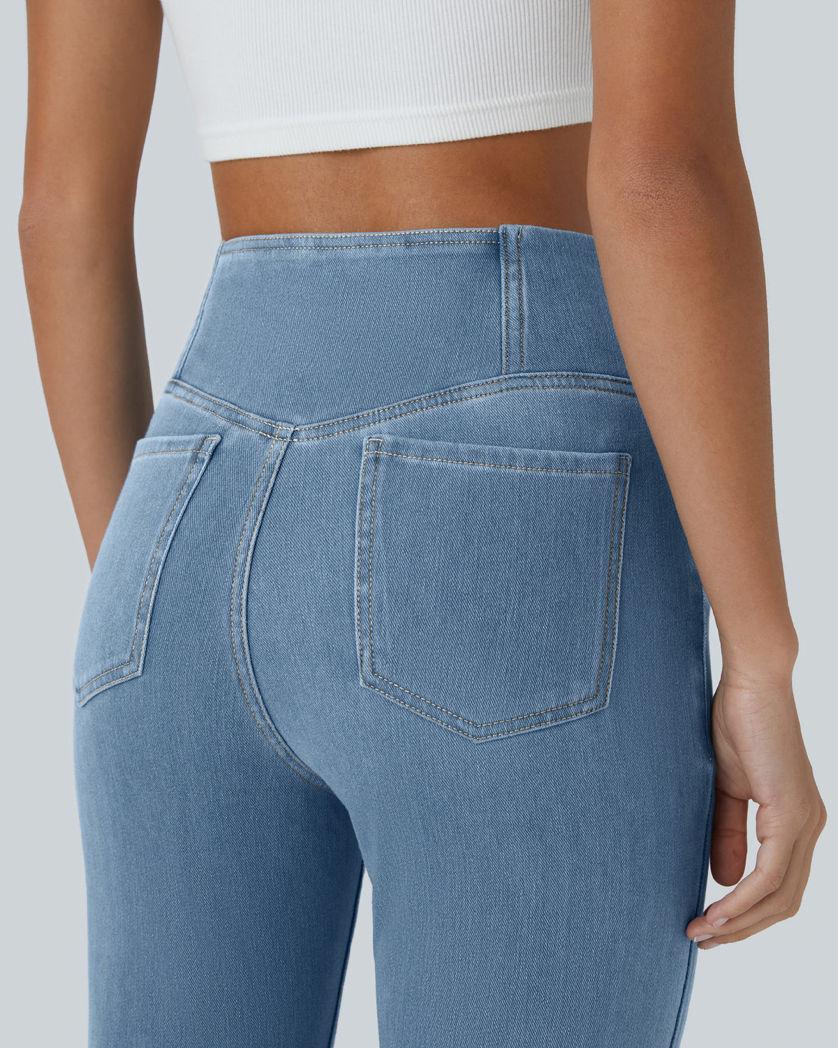 Noodlab Flex™ Yüksek Bel İspanyol Paça Jean