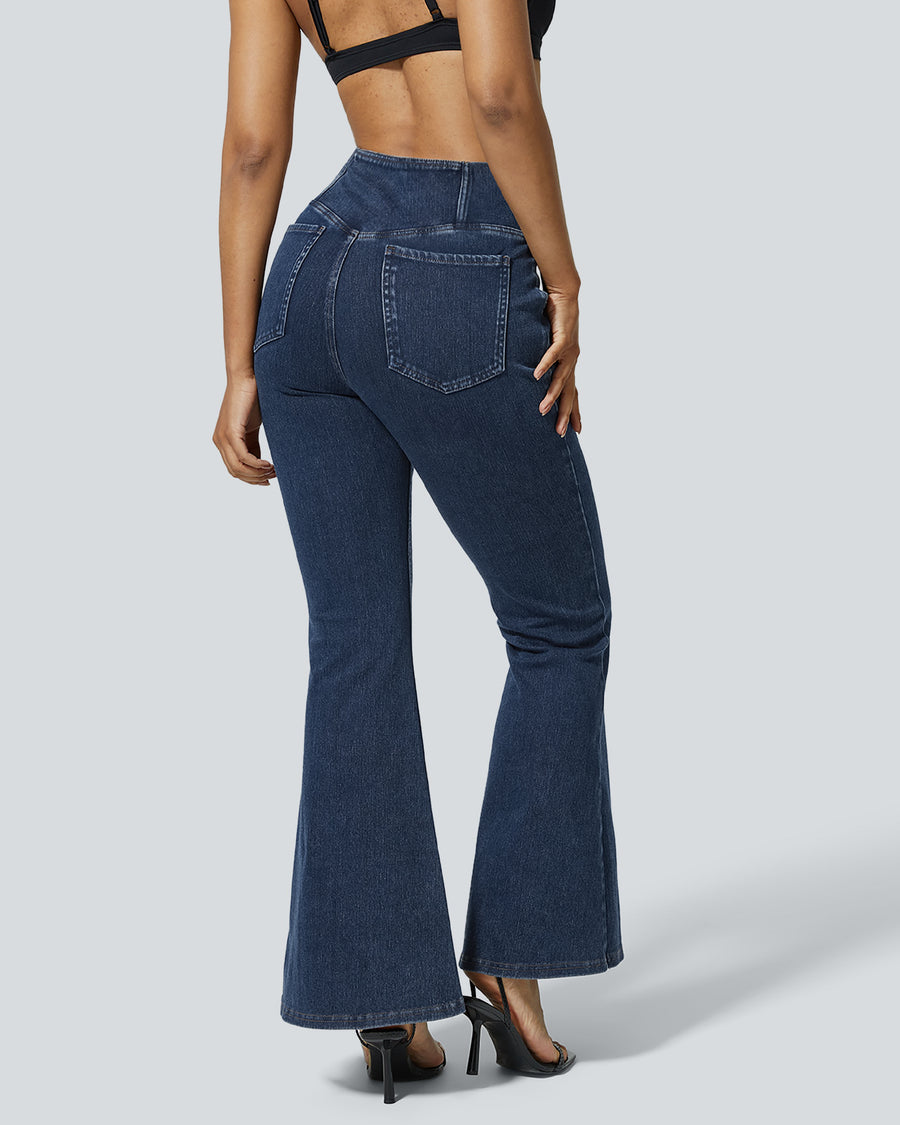 Noodlab Flex™ Yüksek Bel İspanyol Paça Jean